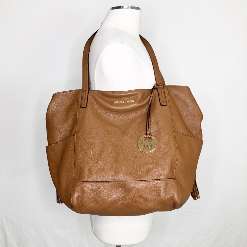 Michael Kors, brown leather tote bag